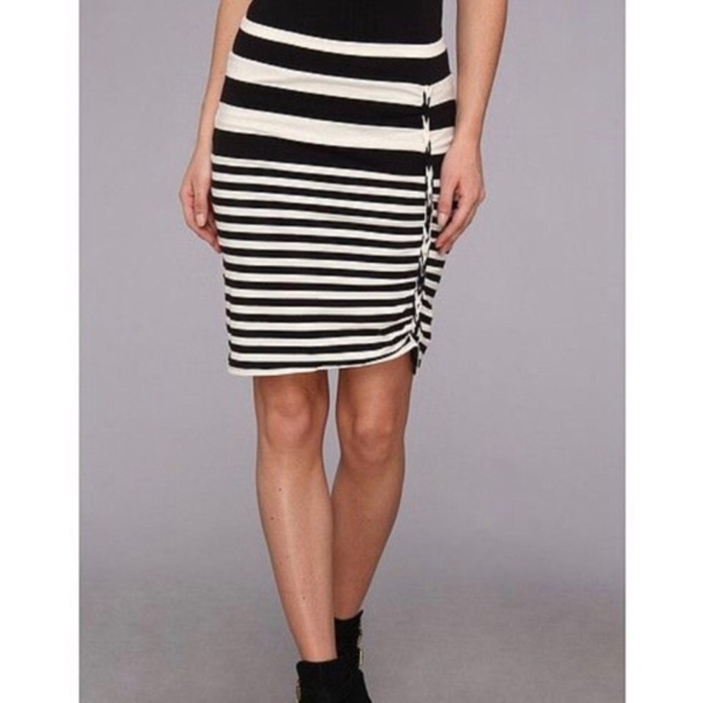 Free people black and white skirt NWT